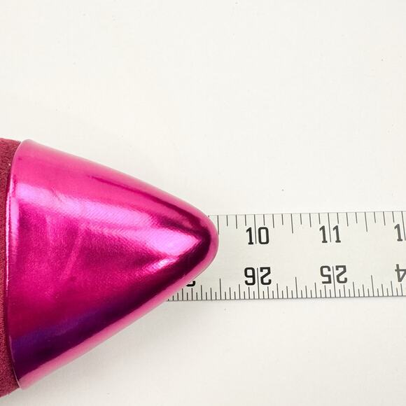 Candie's Pink Faux Suede Metallic Pointed Nose Stilleto Heel Pumps Sz 8.5 Glam - Picture 10 of 14